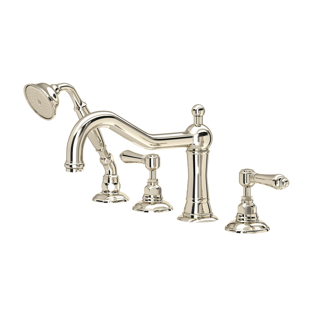 Rohl Acqui 4-Hole Deck Mount Tub Filler Lever Handles - A1404LM