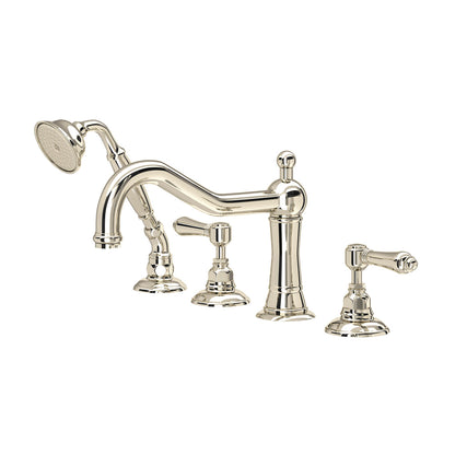 Rohl Acqui 4-Hole Deck Mount Tub Filler Lever Handles - A1404LM