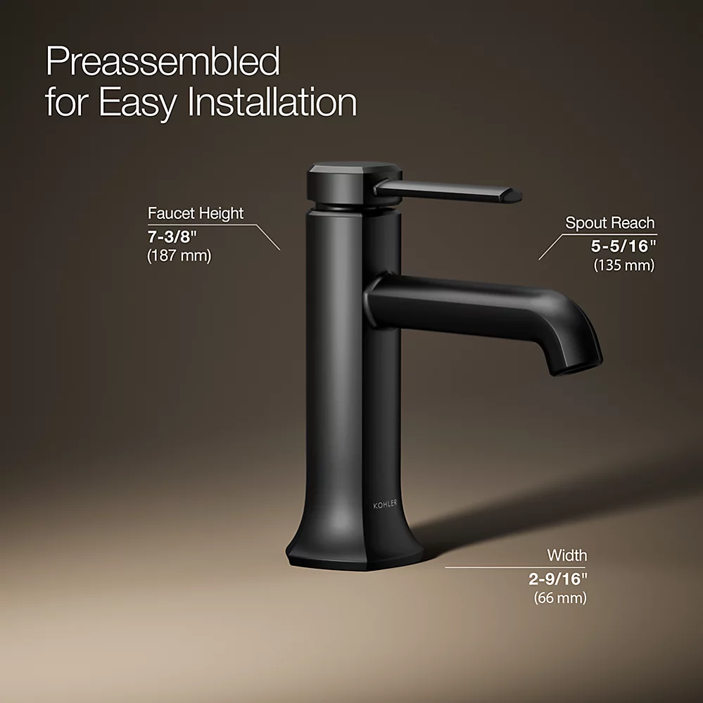 Kohler Occasion Single-Handle Bathroom Sink Faucet, 1.2 GPM