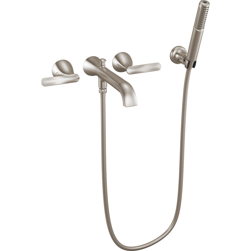 Delta Bonacci Two Handle Wall Mount Tub Filler Trim with Hand Shower - T5745