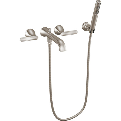 Delta Bonacci Two Handle Wall Mount Tub Filler Trim with Hand Shower - T5745