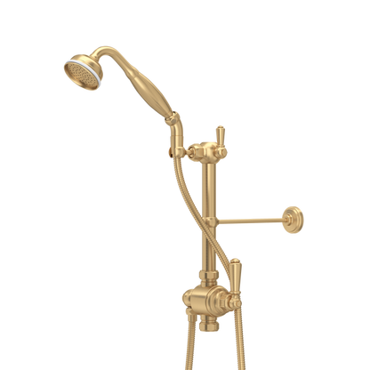 Perrin & Rowe Riser Diverter, Handshower, Handshower Holder, Hose And 8" Thermostatic Outlet, U.5373NLS-APC