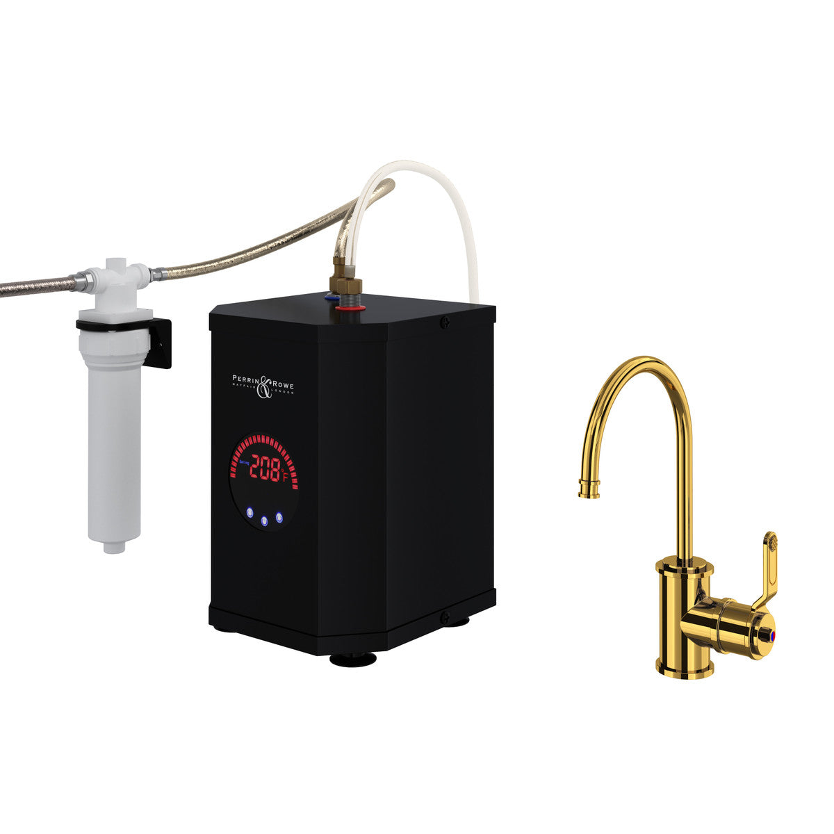 Perrin & Rowe Armstrong Hot Water And Kitchen Filter Faucet Complete Kit 0.5 GPM