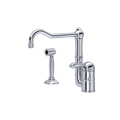 Rohl Acqui Kitchen Faucet With Side Spray, Lever Handles - A3608LMWS-2