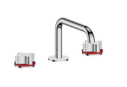 Vogt Mond 8" C.C. Lavatory Faucet With Pop-Up Drain Angular Spout in Chrome