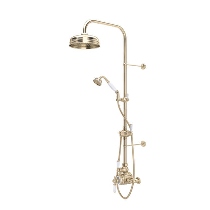 Perrin & Rowe Edwardian 3/4" Exposed Wall Mount Thermostatic Shower System, Lever Handles