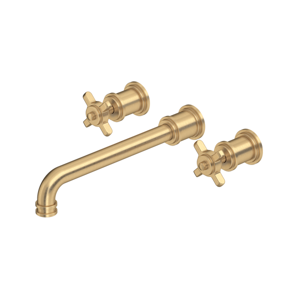 Perrin & Rowe Armstrong Wall Mount Tub Filler Trim Cross Handles