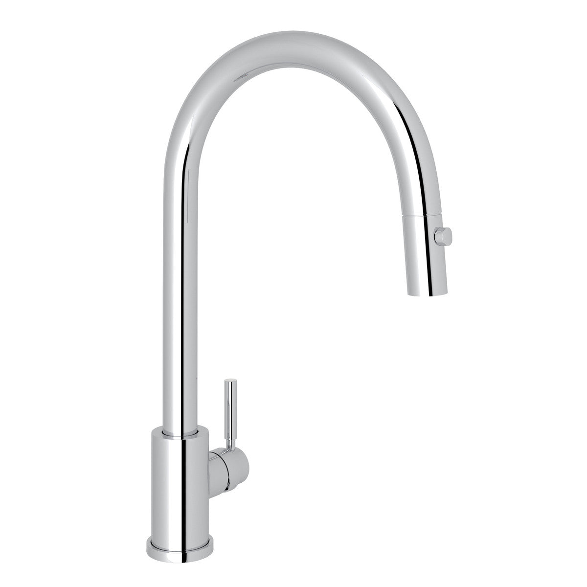 Perrin & Rowe Holborn Pulldown Kitchen Faucet With C-Spout, Lever Handle