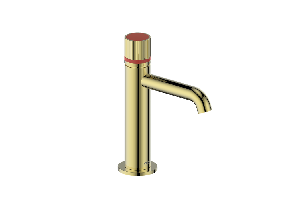 Vogt Mond Single Hole Lavatory Faucet with Pop-Up Drain - Brushed Gold