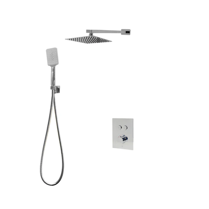 Kodaen Amber Push-Button Two Way Thermostatic System, 10" Shower Head