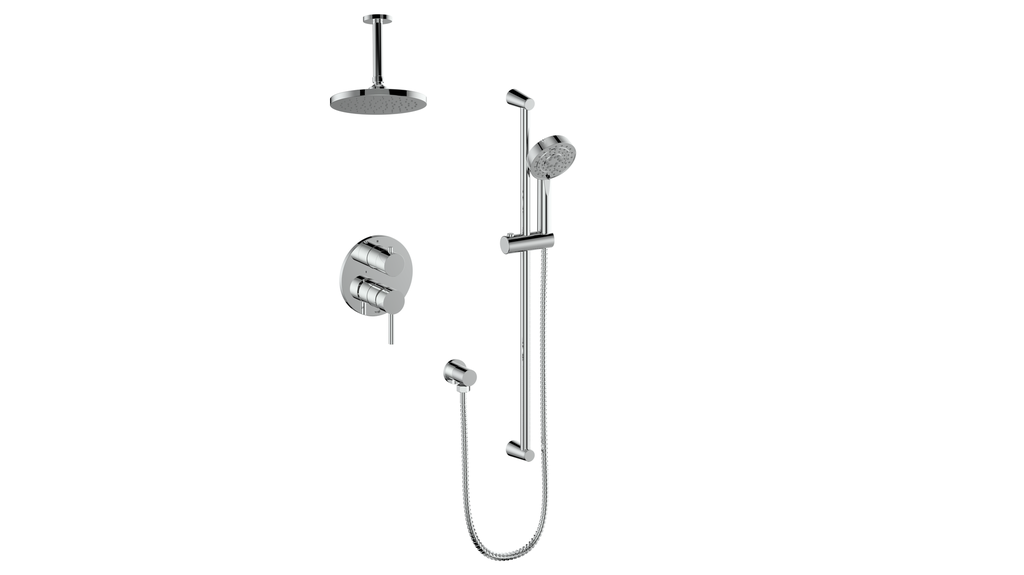 Vogt Wörgl 2-Way Pressure Balanced Shower System With Rough-In Valve - SET.OR.210.210