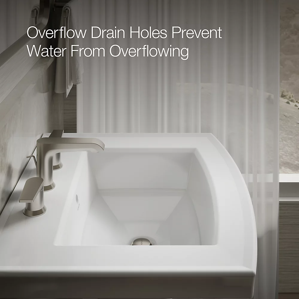 Kohler Archer 24" Rectangular Pedestal Bathroom Sink