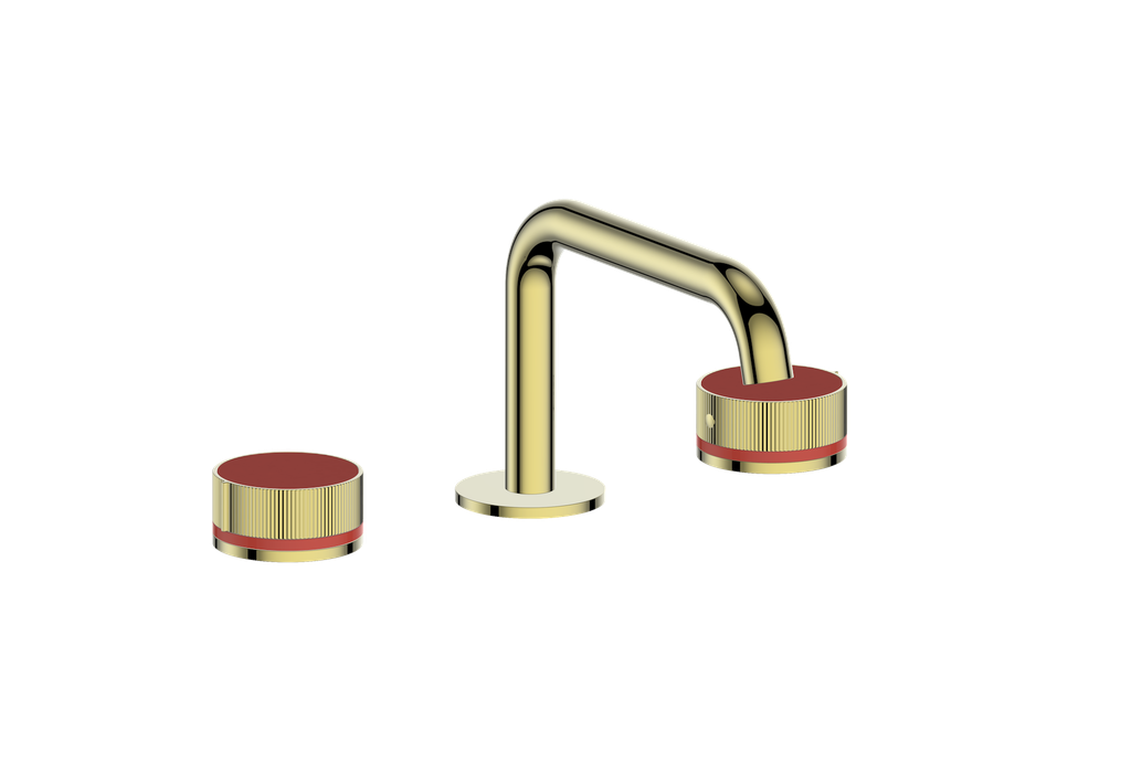 Vogt Mond 8" C.C. Lavatory Faucet With Pop-Up Drain Angular Spout in Gold