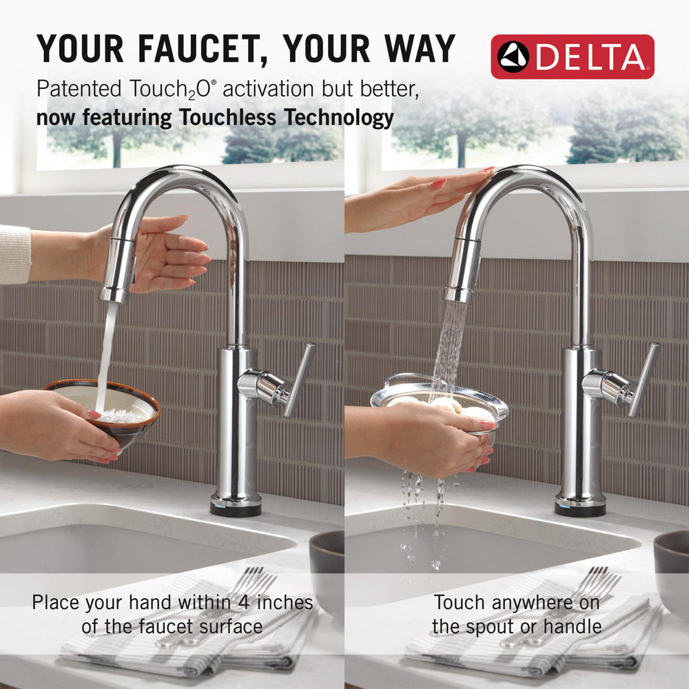 Delta Altado Touchless Pulldown Bar/Prep Faucet - 9986TL