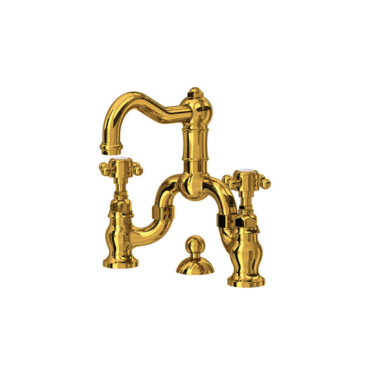 Rohl Acqui Bridge Lavatory Faucet Cross Handles - A1419XM-2
