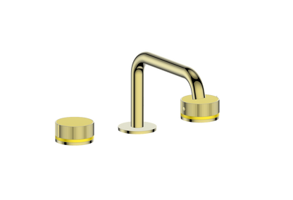 Vogt Mond 8" C.C. Lavatory Faucet With Pop-Up Drain Angular Spout in Gold