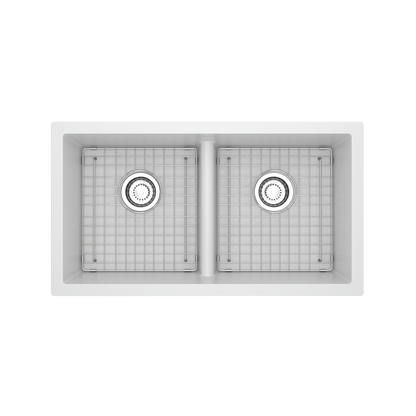 Riobel Fonsa 33" Quartz Double Bowl Undermount Kitchen Sink