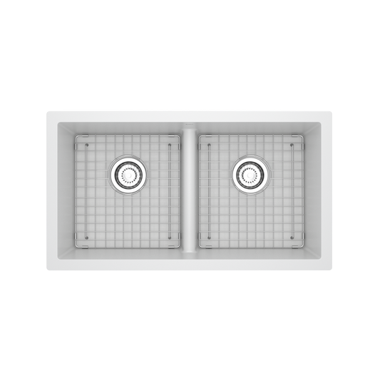 Riobel Fonsa 33" Quartz Double Bowl Undermount Kitchen Sink