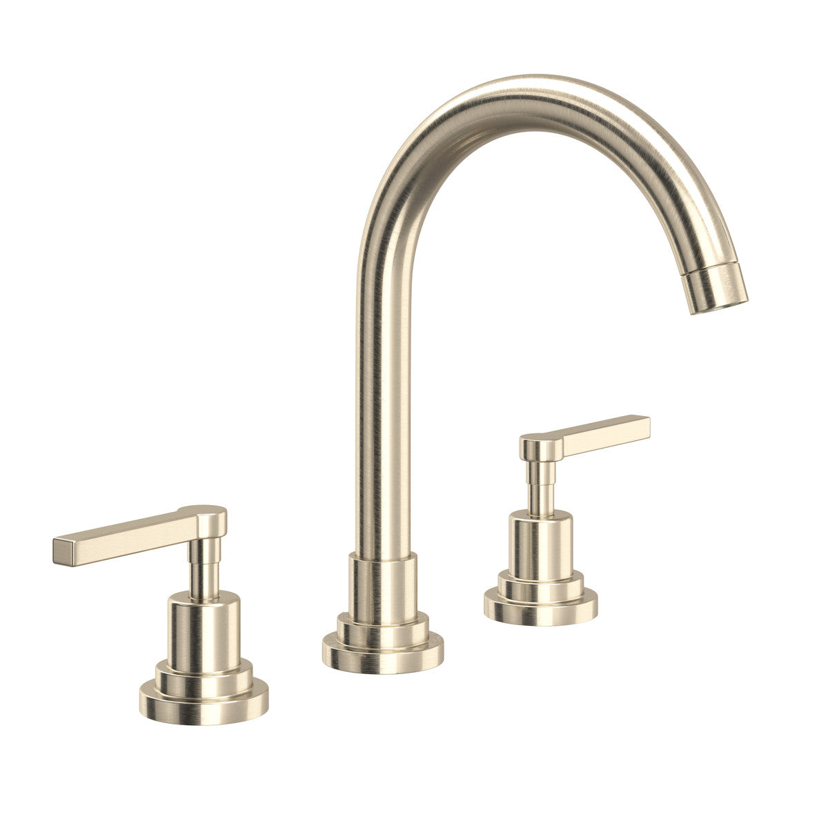 Rohl Lombardia Widespread Lavatory Faucet With C-Spout & Lever Handles - A2208LM-2
