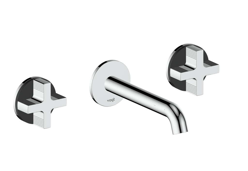 Vogt Mond 8" C.C. Wall-Mount Lavatory Faucet in Chrome, Trim Only