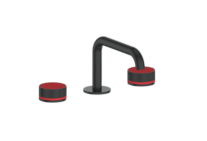 Vogt Mond 8" C.C. Lavatory Faucet With Pop-Up Drain Angular Spout in Black