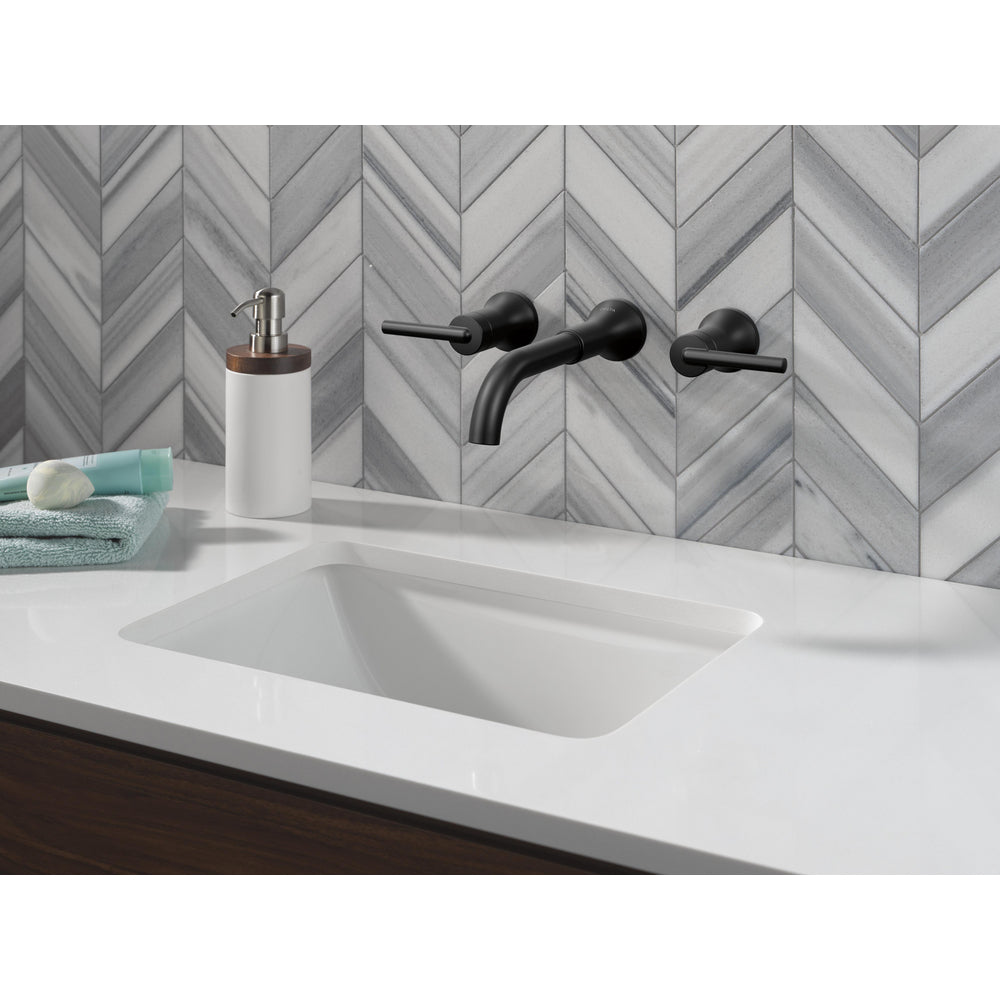 Delta T3554LF Trinsic Robinet de salle de bain mural, garniture sans poignée