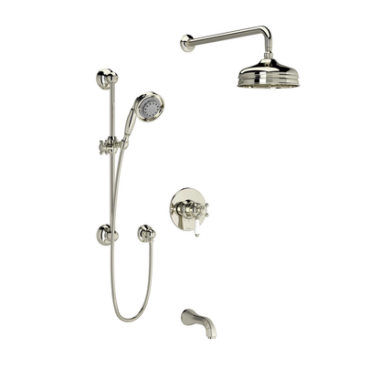 Rohl Acqui Kit de douche 1345 Garniture seulement avec poignées à levier en porcelaine - TKIT1345AQLP