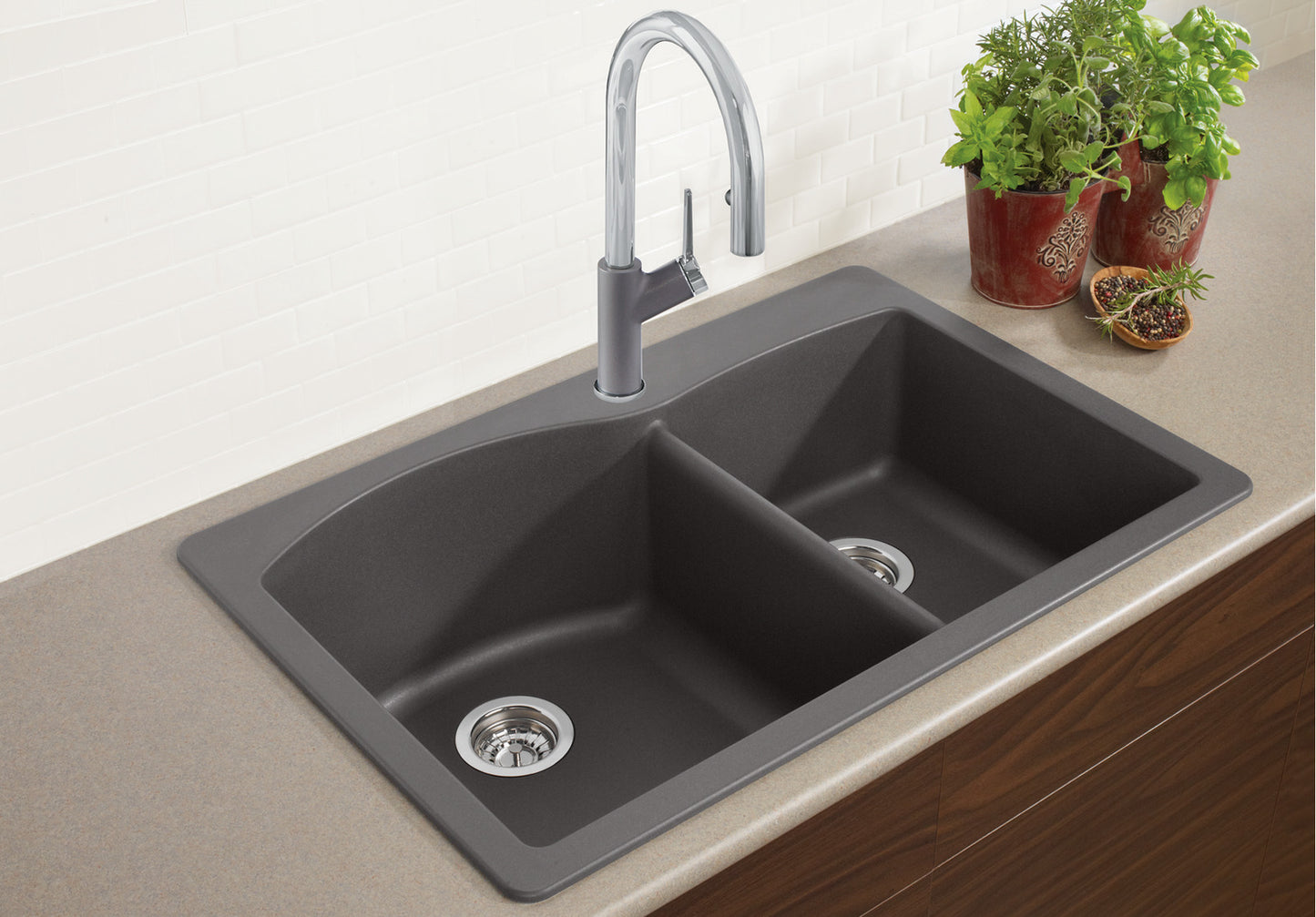 Blanco Diamond 1¾ Bowl Silgranit Dual Mount Kitchen Sink