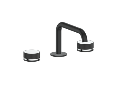 Vogt Mond 8" C.C. Lavatory Faucet With Pop-Up Drain Angular Spout in Black