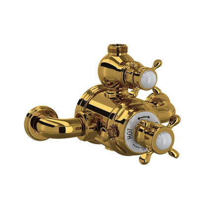 Perrin & Rowe Edwardian 3/4" Exposed Therm Valve With Volume & Temperature Control Cross Handle