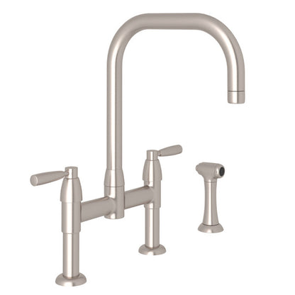 Perrin & Rowe Holborn Bridge Kitchen Faucet With U-Spout And Side Spray 1.5 GPM