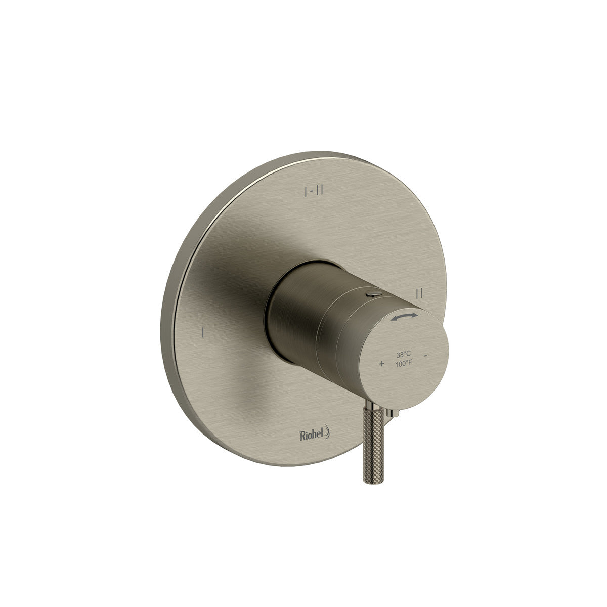 Riobel Riu 1/2" Thermostatic & Pressure Balance Trim With Up To 3 Functions, Knurled Handles