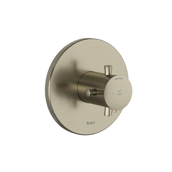 Riobel Edge 1/2 Inch Thermostatic & Pressure Balance Trim With Up To 3 Functions With Cross Handles