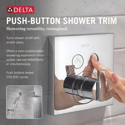 Delta SelectChoice Ara Angular Modern Push-Button Shower Trim - T37T267