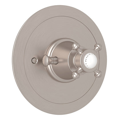 Perrin & Rowe Georgian Era 3/4" Round Thermostatic Trim Without Volume Control, Cross Handle