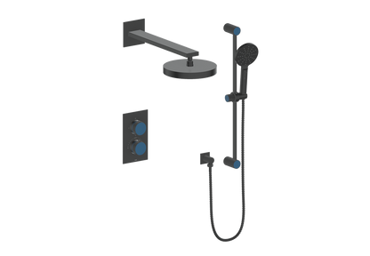 Vogt Mond 2-Way Thermostatic Shower System Trim Only, Matte Black