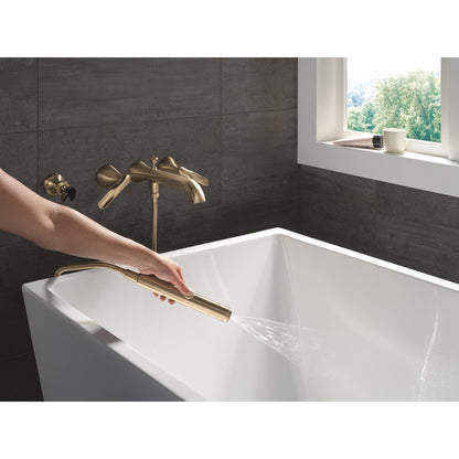 Delta Bonacci Two Handle Wall Mount Tub Filler Trim with Hand Shower - T5745
