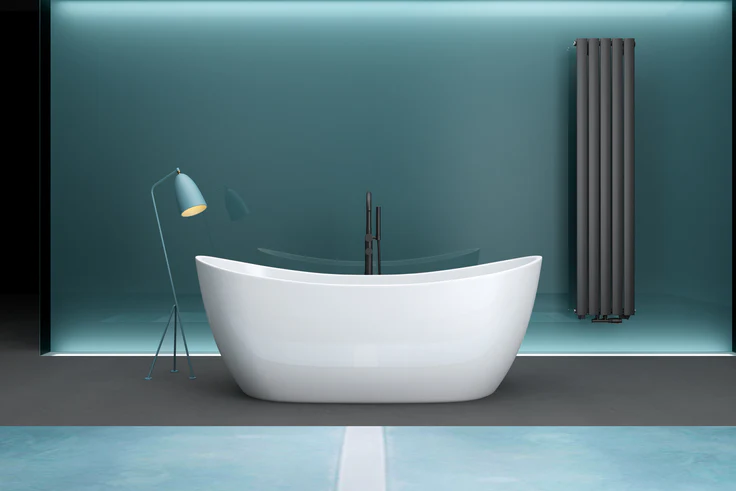 Kodaen Lilia One-Piece Free-Standing Bathtub Glossy White