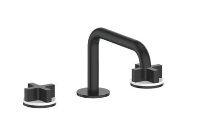 Vogt Mond 8" C.C. Lavatory Faucet With Pop-Up Drain Angular Spout in Black