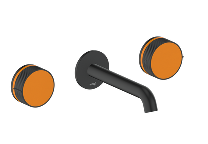 Vogt Mond 8" C.C. Wall-Mount Lavatory Faucet in Matte Black, With Rough-In