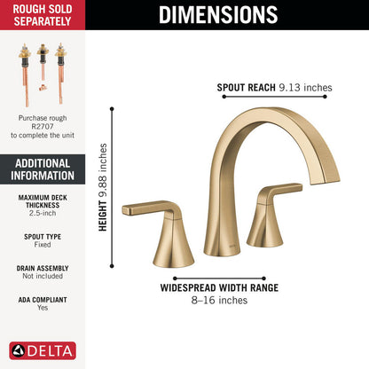 Delta T2762 Lineax Roman Tub Filler Trim
