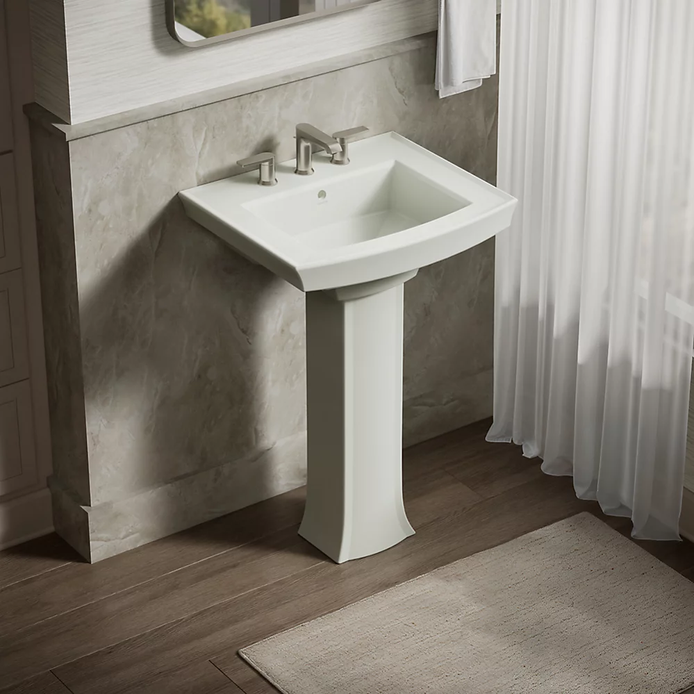 Kohler Archer 24" Rectangular Pedestal Bathroom Sink