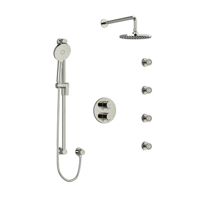 Riobel Riu Shower Kit 446 With Rough-In Valve, Plain Handles - KIT446RUTM