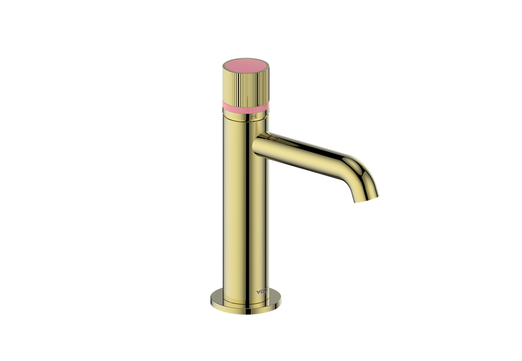 Vogt Mond Single Hole Lavatory Faucet with Pop-Up Drain - Brushed Gold