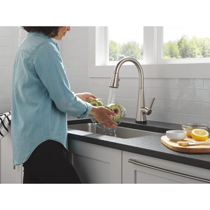 Robinet de cuisine Delta Lenta Touchless avec douchette extractible