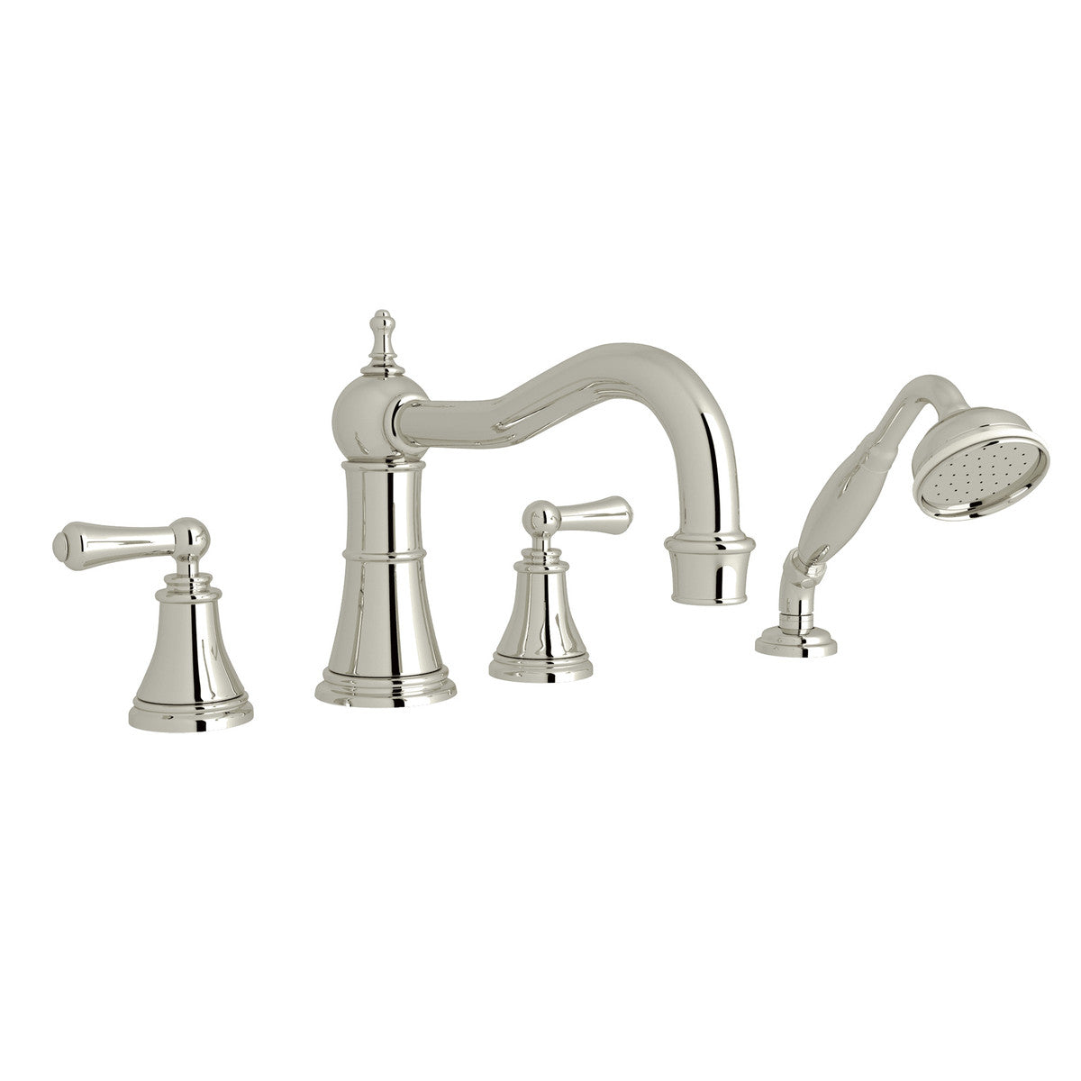 Perrin & Rowe Georgian Era 4-Hole Deck Mount Tub Filler With Column Spout Lever Handle