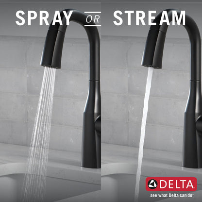 Delta Stryke Single Handle Pull-Down Bar/Prep Faucet - 9976