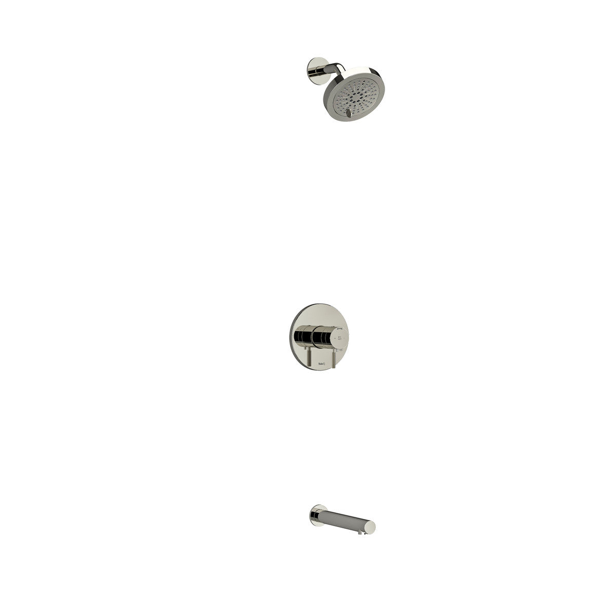 Riobel Riu Shower Kit 4744 With Rough-In Valve, Knurled Handles - KIT4744RUTMKN