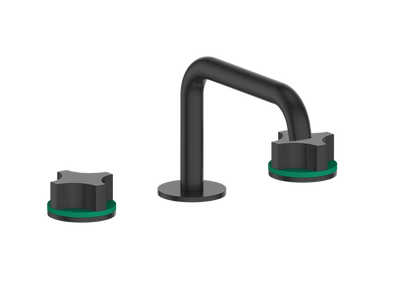 Vogt Mond 8" C.C. Lavatory Faucet With Pop-Up Drain Angular Spout in Black