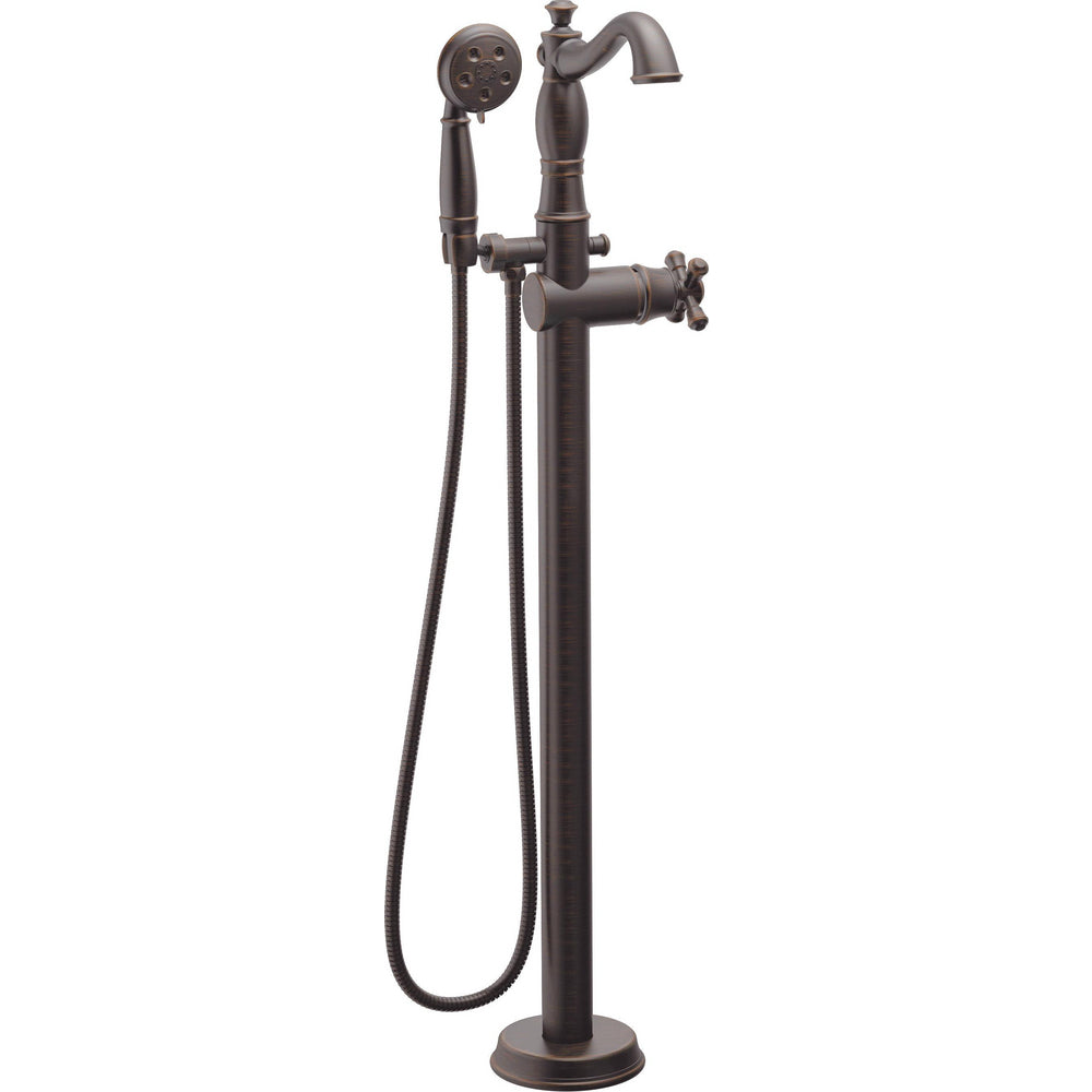 Delta T4797 Cassidy Floor Mount Tub Filler Trim with Hand Shower - Less Handle